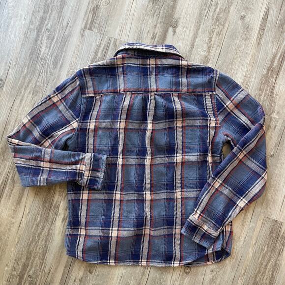 SOLD Marine Layer Cole Blue Plaid Men's Shirt Jacket Flannel - Picture 8 of 8